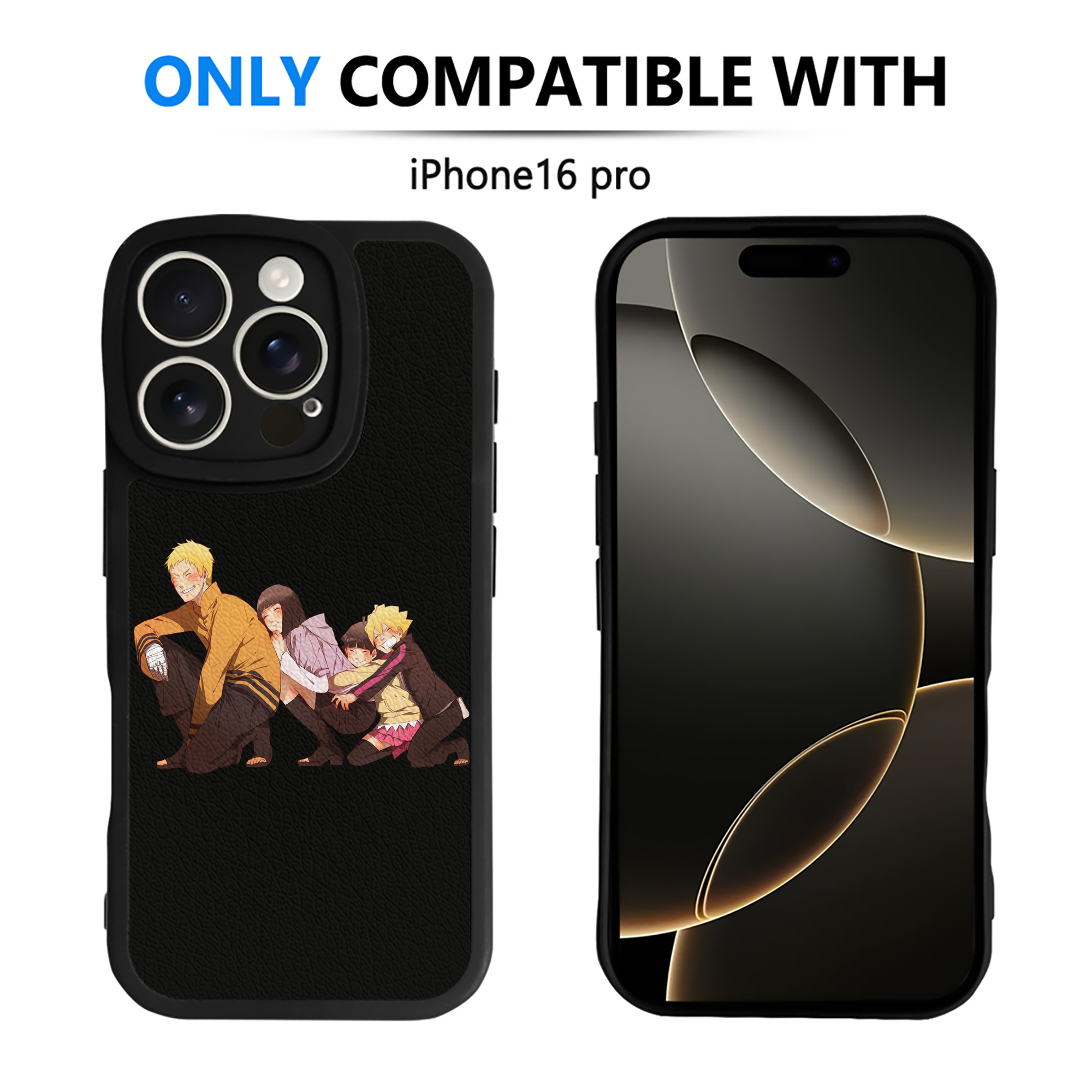 （画像用） NARUTO -ナルト- うずまき ナルト Uzumaki Naruto 【iPhone 16シリーズ対応】シリコンスマホケース（レザー調） 材質：シリコン